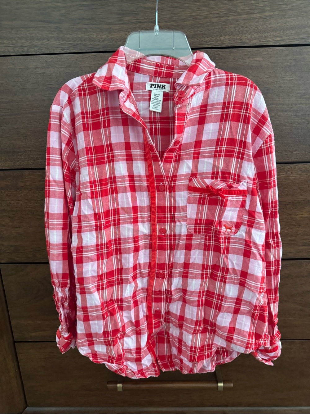 PINK Victoria's Secret Lightweight Plaid Pajama Set